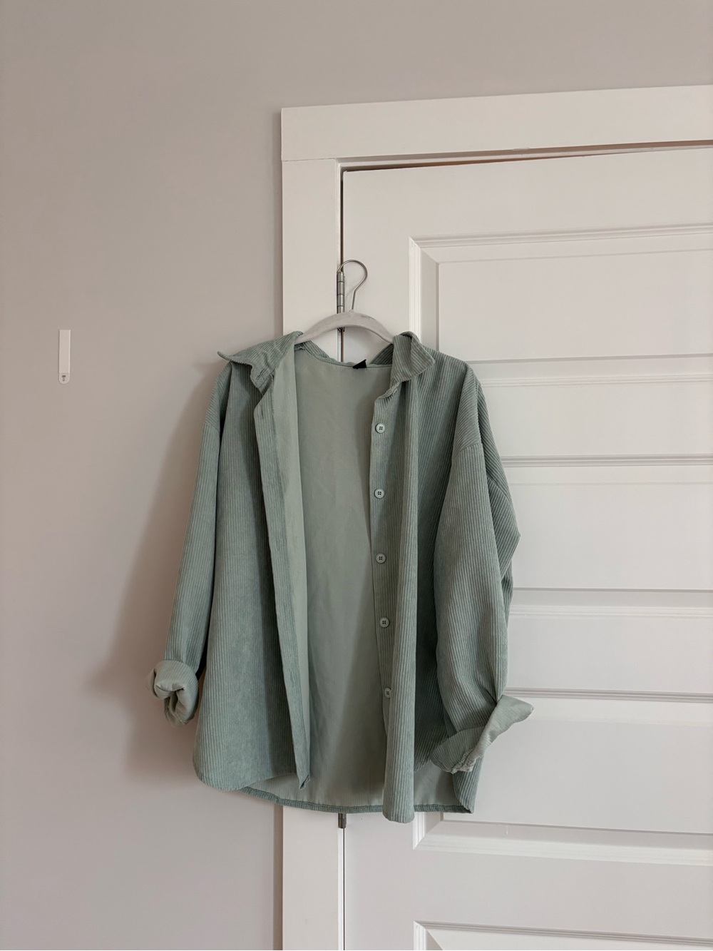 Light Sage Green Corduroy Button Shirt
